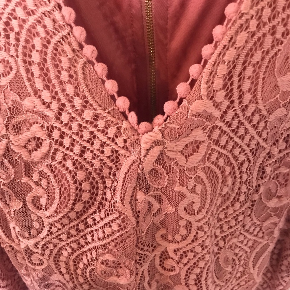 Pink lace dress
